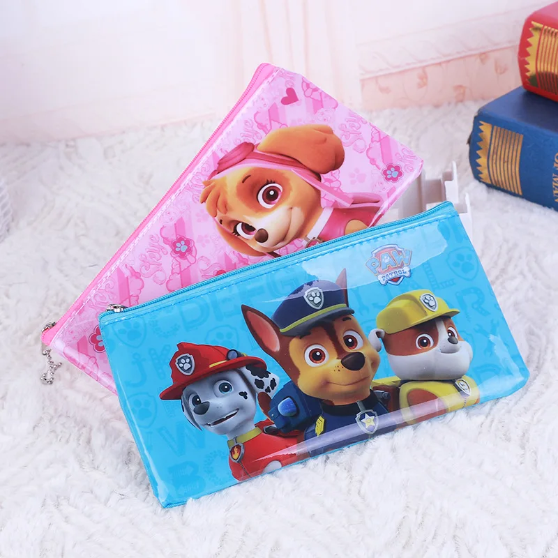 New PAW Patrol Pink Blue PVC Pencil Case Creative Student Stationery Box Cute Cartoon Pen Bag Coin Purse Unisex Children Gift