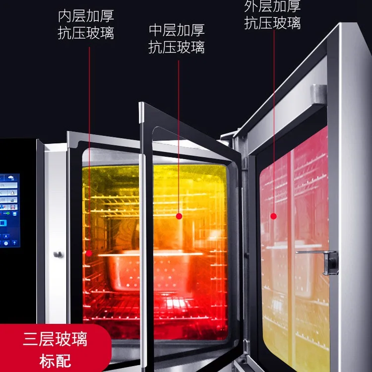 Forno per cottura a vapore universale sei piastre dieci piastre versione touch screen per cottura automatica a strati commerciale di grande capacità