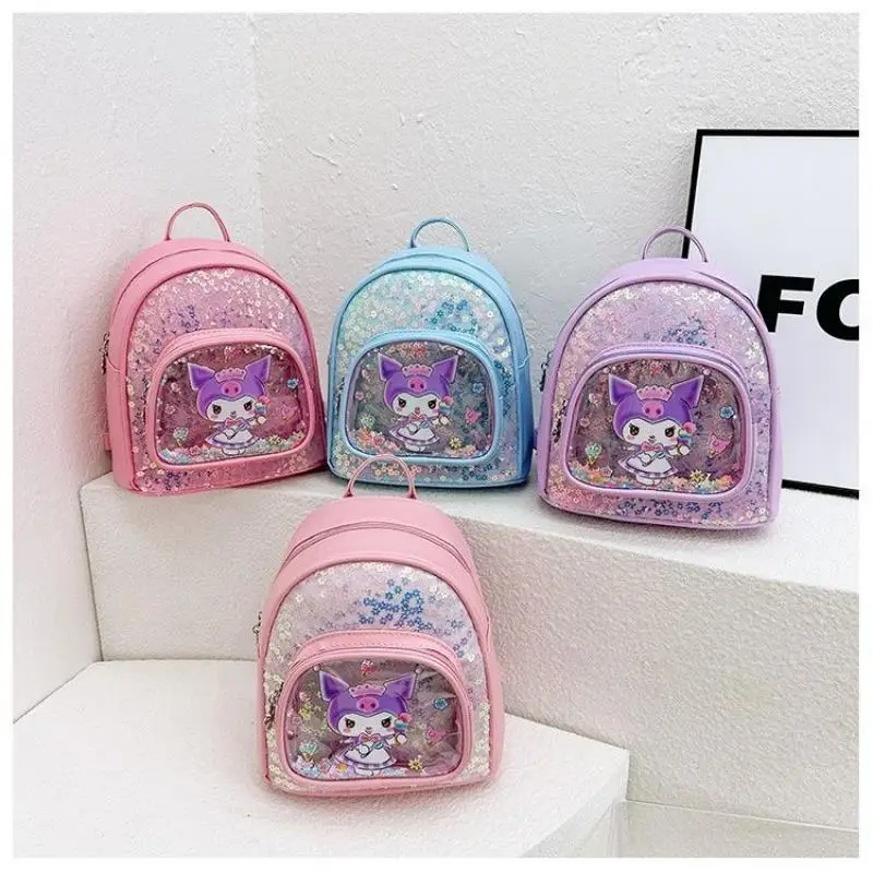 Sanrio Kuromi Kindergarten Backpack Girl Baby Cute Cartoon My Melody Mini Handbag Small Class Outing Gift Childrens School Bag