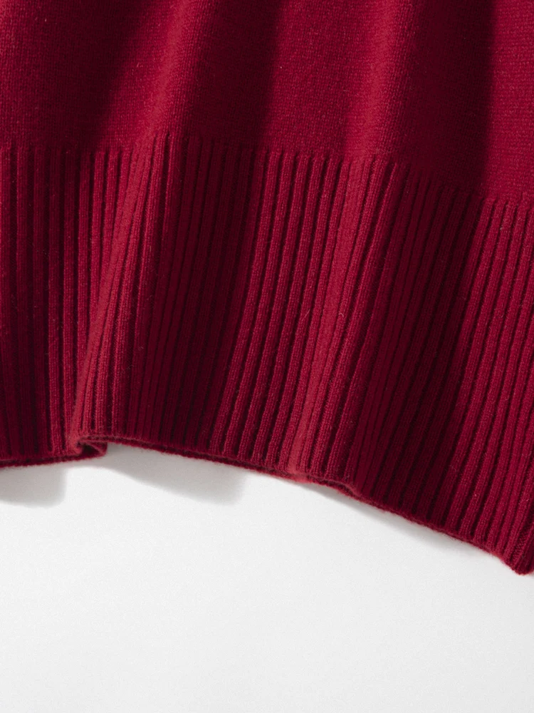 

Women Cashmere Sweater Loose Pullovers Mock Neck Autumn Winter Thick Warm Basic 100% Cashmere Knitwear Comfortable Clothing Tops