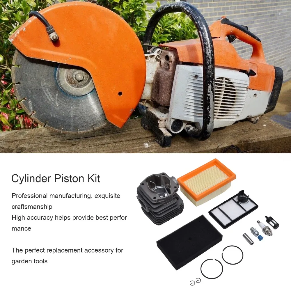 Durable Grey Cylinder Piston Kit Metal Compact Cylinder Kit Easy to Install Large Bore Piston Kit for Stihl TS400