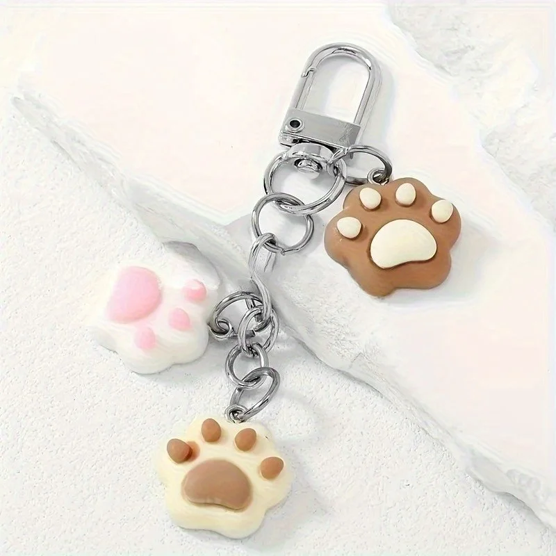 

Cat Claw Mini Cute Cartoon Resin Keychain Women's Bag Pendant Cute Sweet Style Keychain