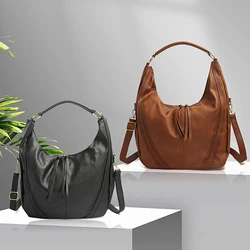 Tote Bag for Women PU Leather Handbag Multi-pocket Large Capacity Zipper Hobo Bag Crossbody Shoulder Bag with Detachable Starp