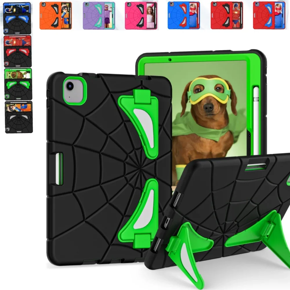 Kids Friendly Tablet Case for iPad Air 11 2024 Children Boy Style Cover for iPad Pro 11 Built-in Kickstand Pen Holder Back Cover