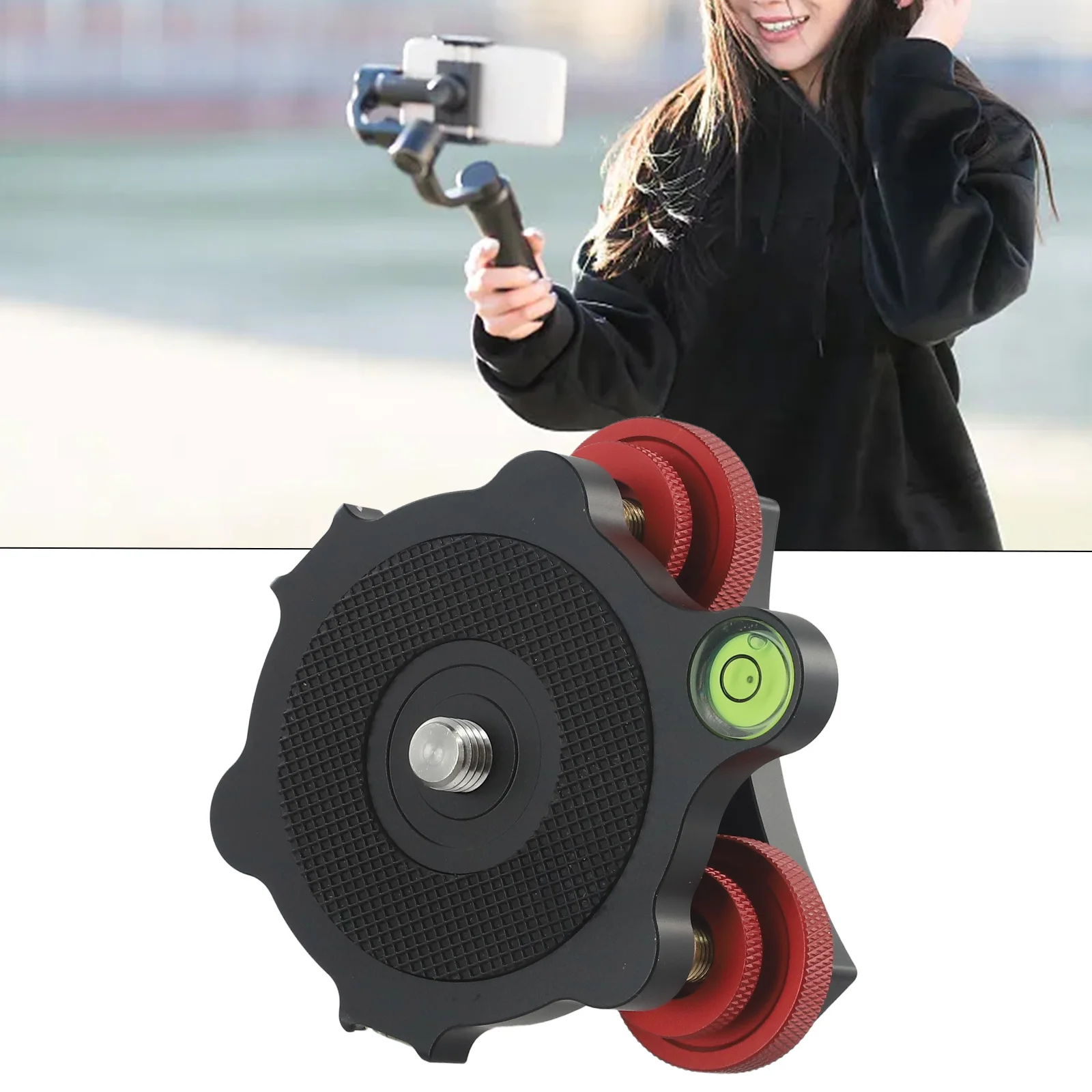 Tripod Head Speedy Leveling Base Horizontal Adjustment Base W Offset Bubble Level FOR Canon DSLR Camera Tripod & Monopod