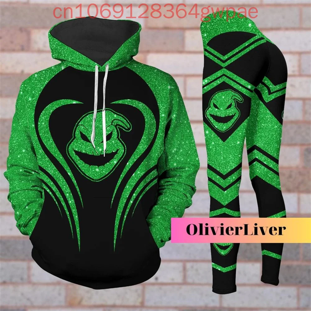 

Oogie Boogie Halloween Hoodie and Leggings Set for Women Nightmare Before Christmas Hoodie Yoga Pants Set Disney Activewear Set