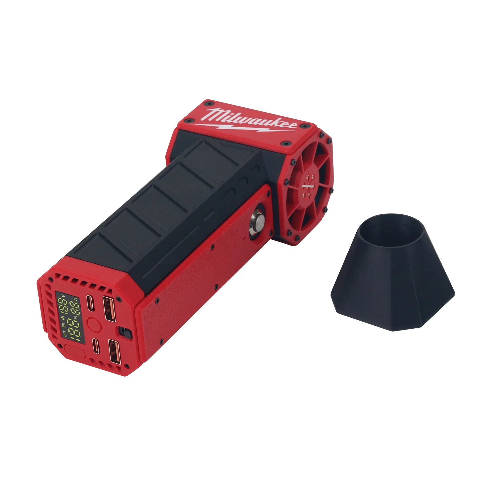 HamGeek HG-40 56 م/ثانية مروحة توربو عنيفة مع 500 جرام + ضغط الرياح وشاشة عرض الكمية الكهربائية