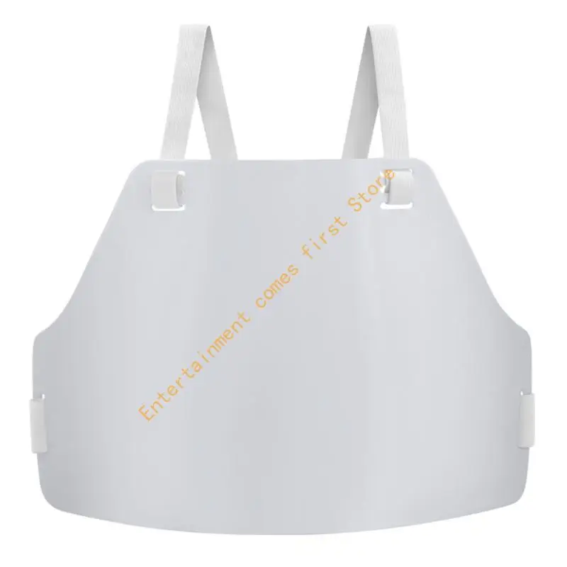 Fencing Chest Guard with Side Wear Point and Pull On Wear in White 55KD
