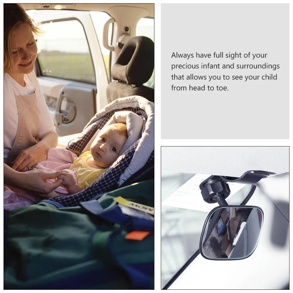 Baby Monitor Car Mirror Rear View Mirror Professional Shatterproof Universal Back Seat Observation Facing Infant