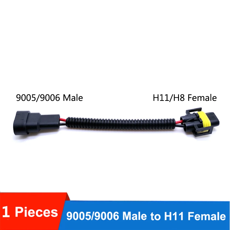 1PC H11 9005/9006 9007 H4 H13 adapter Male Female Conversion Connector Wiring Harness Headlight Fog Light Plug Cable Socket Wire