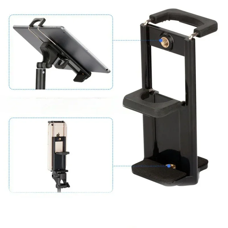 

For iPad/phone 2 in 1 Professional Tablet Tripod Mount Clip Universal Stand Clamp Adjustable Vertical Bracket Holder Adapter 1/4