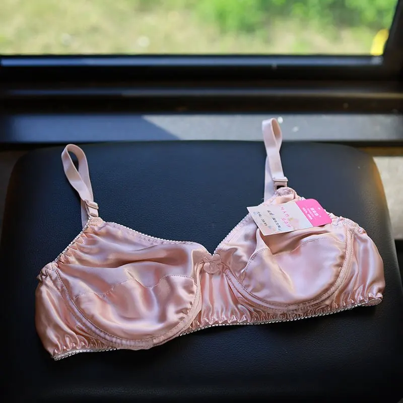 Comfortable silk bra mulberry silk double faced silk underwear sponge b cup thin