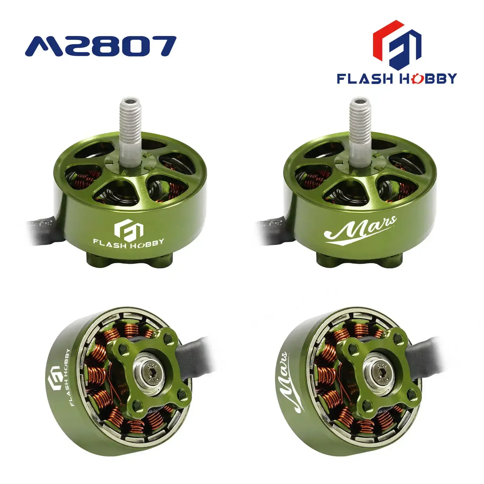 

4PCS FLASHHOBBY Mars M2807 Brushless Motor 1300KV 3-6S LiPo for FPV Freestyle Long Range DIY Parts