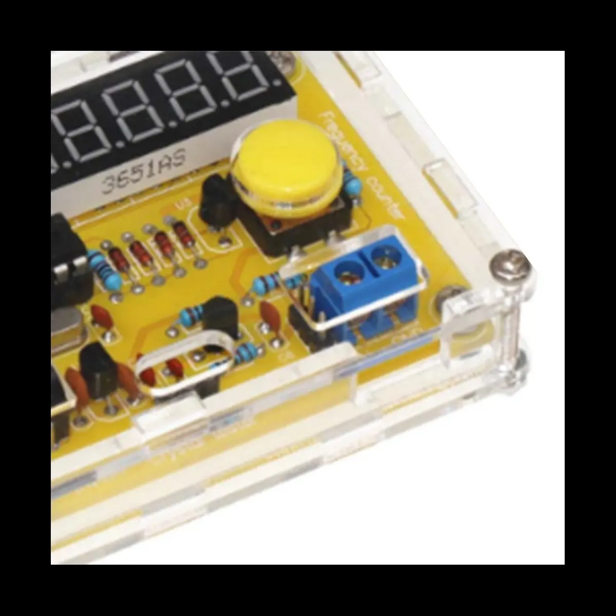 TCE DIY Meter Frequency Counter Tester Digital Crystal Counter Meter Oscillator Tester with Transparent Case 1Hz-50MHz