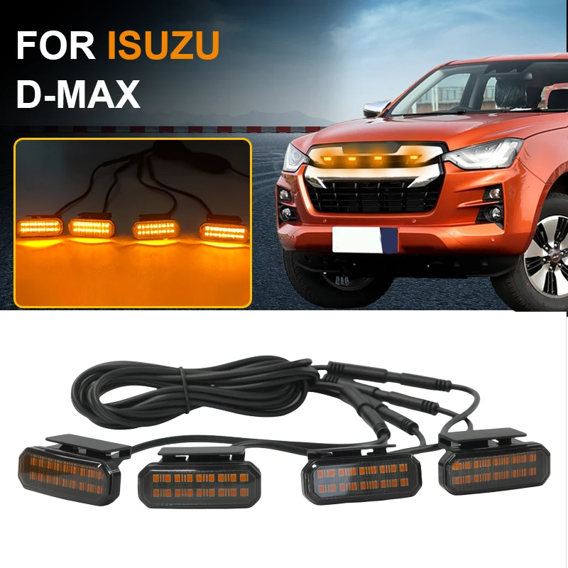 

Светодиодный передний светильник на решетке для ISUZU D-MAX DMAX 2015-2023, автомобильные дневные ходовые огни, колесные лампы для бровей для пикапа Offroad 12 В