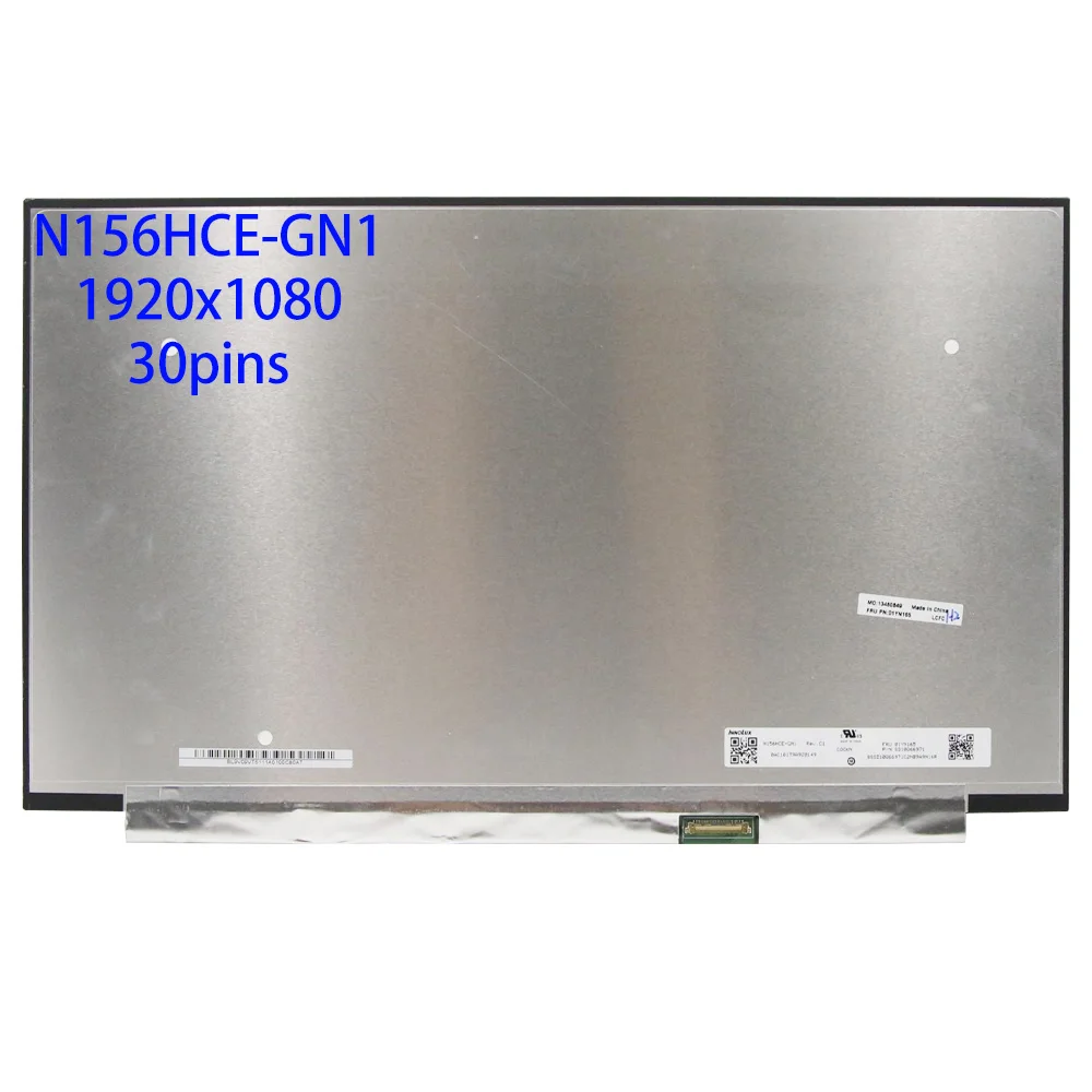 Fhd Ips Lcd N156hce-gn1 Fru 01yn165 para Lenovo Caber Nv156fhm-n65 B156han09.0 sem Furos de Parafuso 15.6 72 72 72 Cor