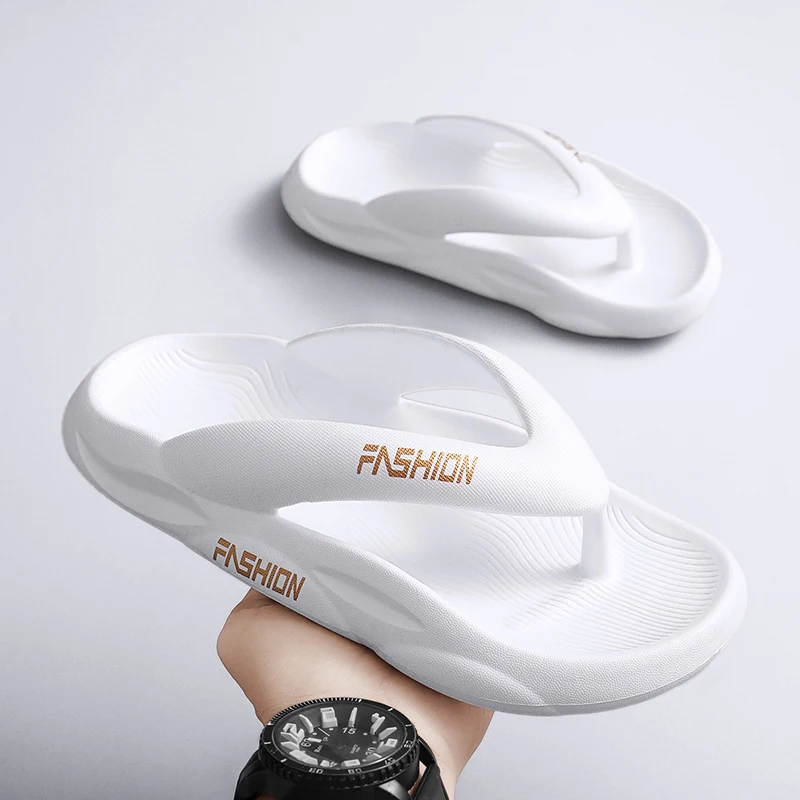MAIJIAKA Summer Men's Flip Flops Platform Slippers Outdoor Casual Beach Sandals Home Non-slip Slippers Soft Sole EVA Slippers view 3