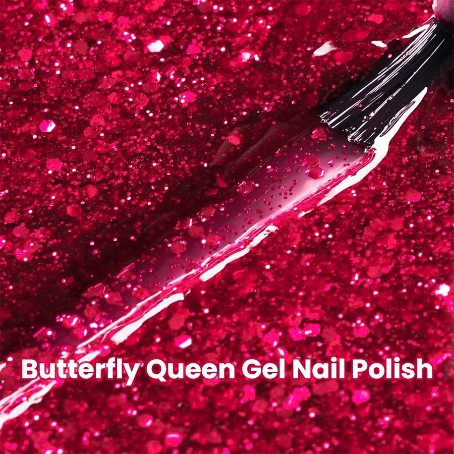 2 قطعة 10 مللي بريق الأحمر اللون جيل للأظافر البولندية شبه دائمة الورنيش نقع قبالة UV LED مسمار الفن الورنيش لصالون والمنزل #5