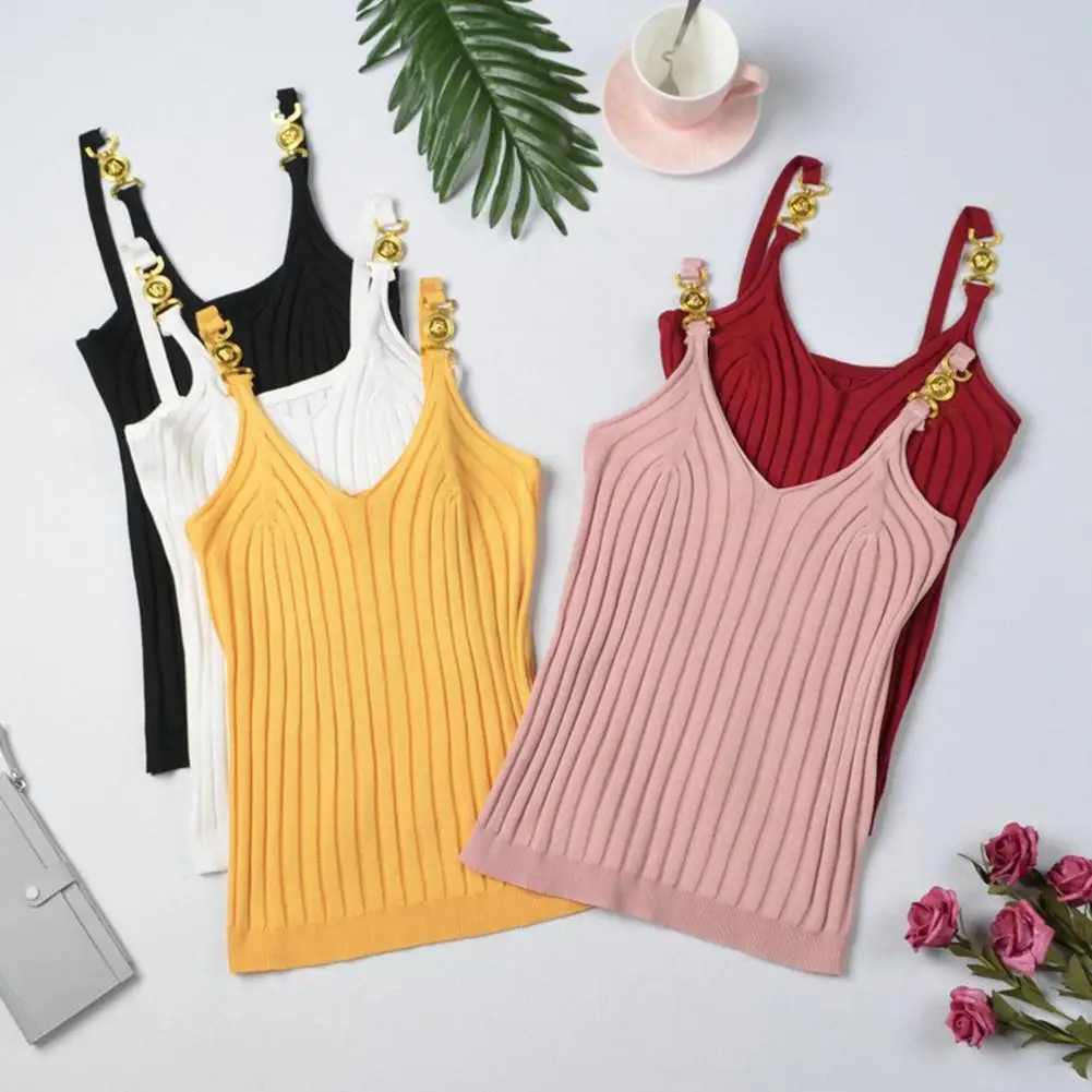 Sexy Women Summer Tank Top Anti-shrink Lady Camisole V-neck Pullover Women Summer Vest  Sports