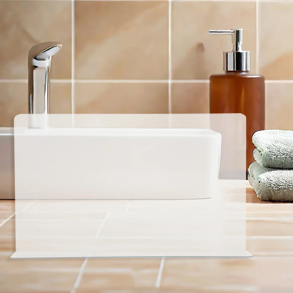 

2 Pcs Bathroom Splash Board Splashing Guard Bathtub Backsplash Protector Vanity Anti Screen Corner