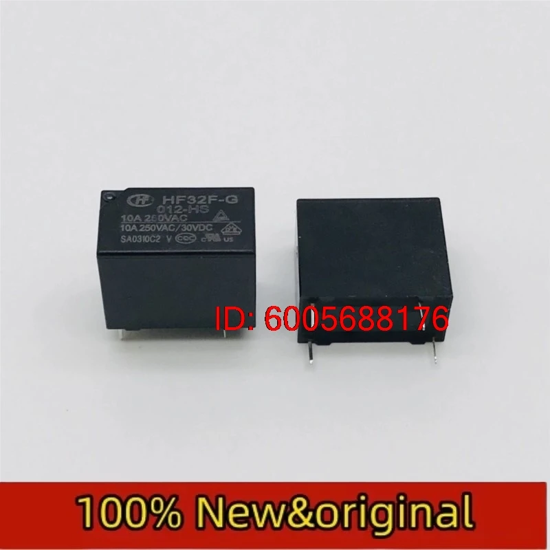 10PCS HF32F-G-012-HS Hongfa Relay JZC-32F-G-012-HS High load 10A One set of normally open 4-pin Original & Brand New