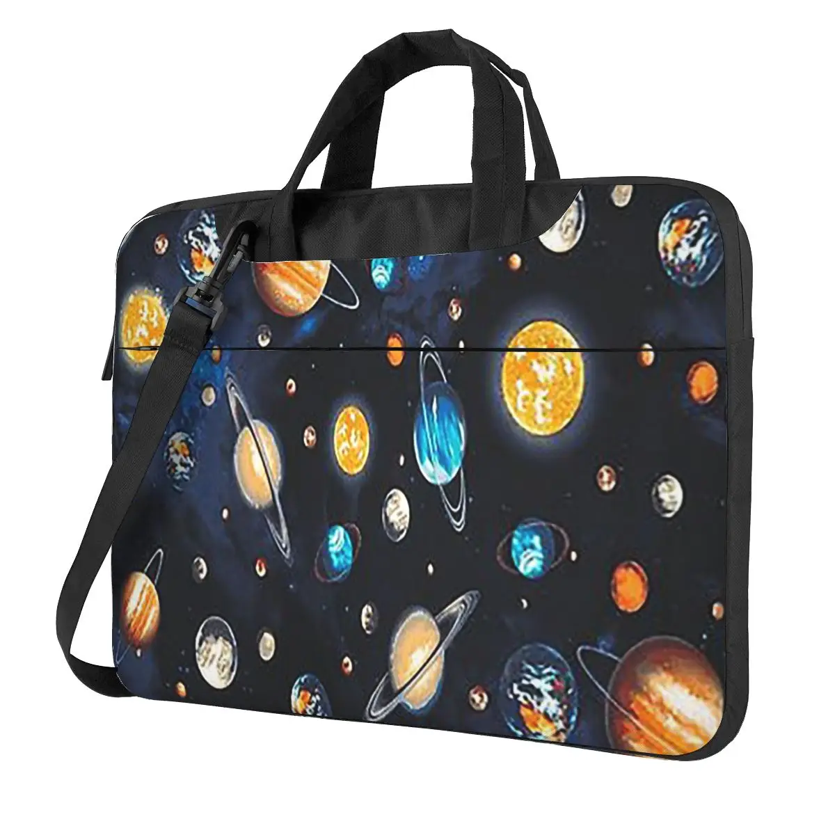 Solar System Space Planets Universe Crossbody Laptop Bag Case Computer Bag 13 14 15.6 Inch Notebook Pouch for Macbook Pro Lenovo