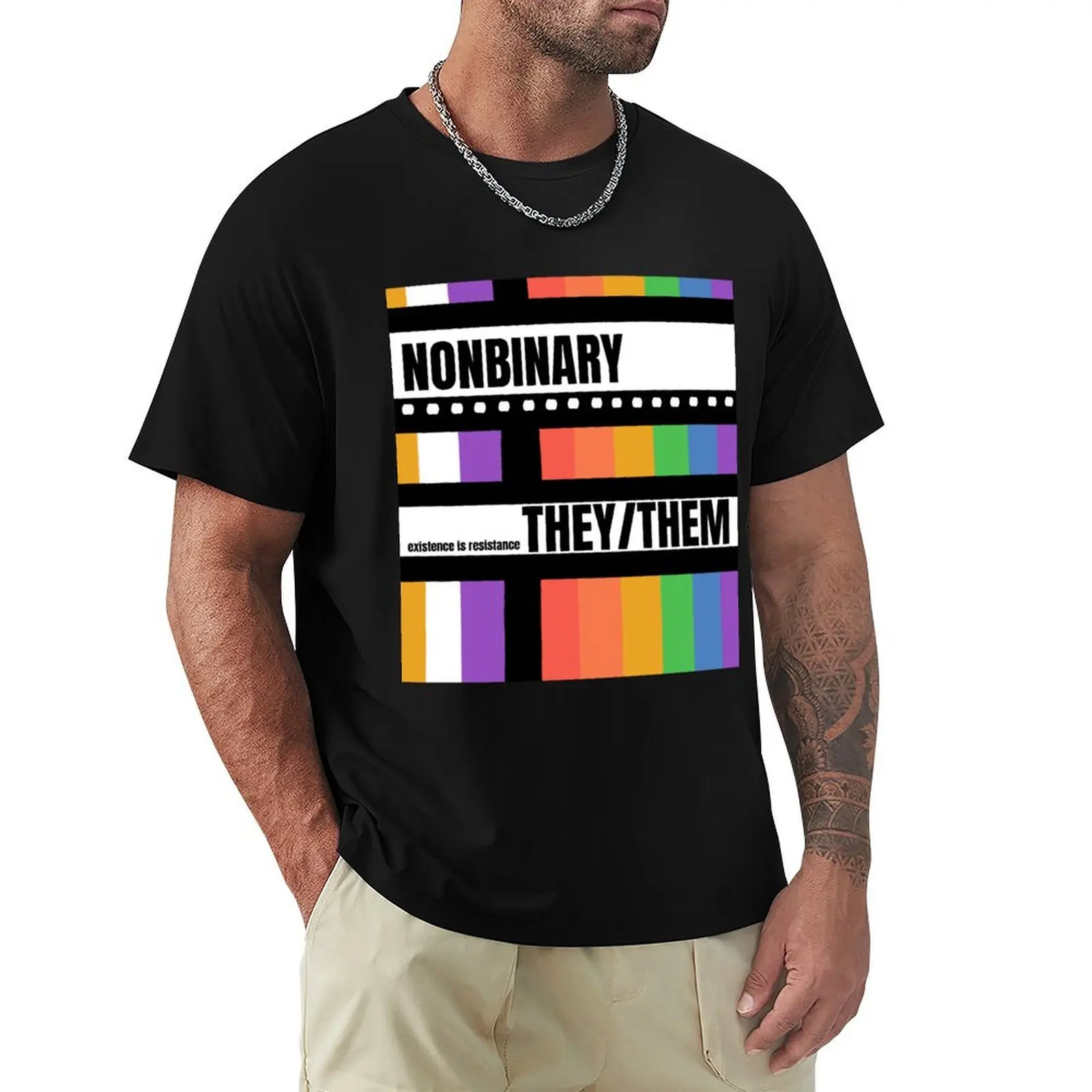 

nonbinary they/them T-Shirt vintage vintage clothes essential t shirt t shirts for men pack