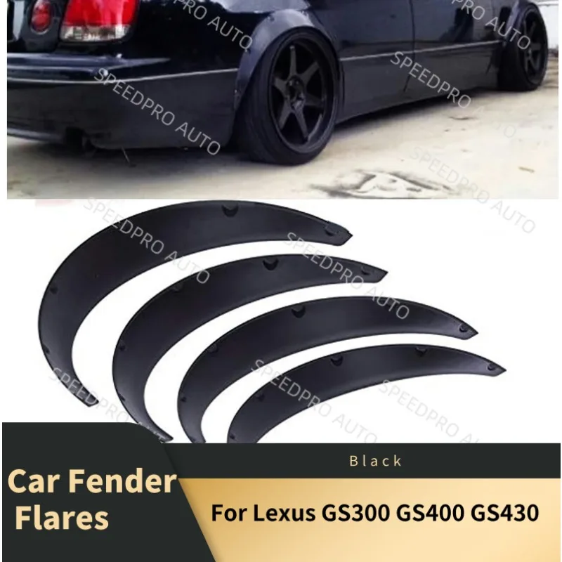 For L-exus GS300 GS400 GS430 Car Fender Flares Extra Wide Body kit Low Wheel Arches Splash Protector Guards Mudflaps Black