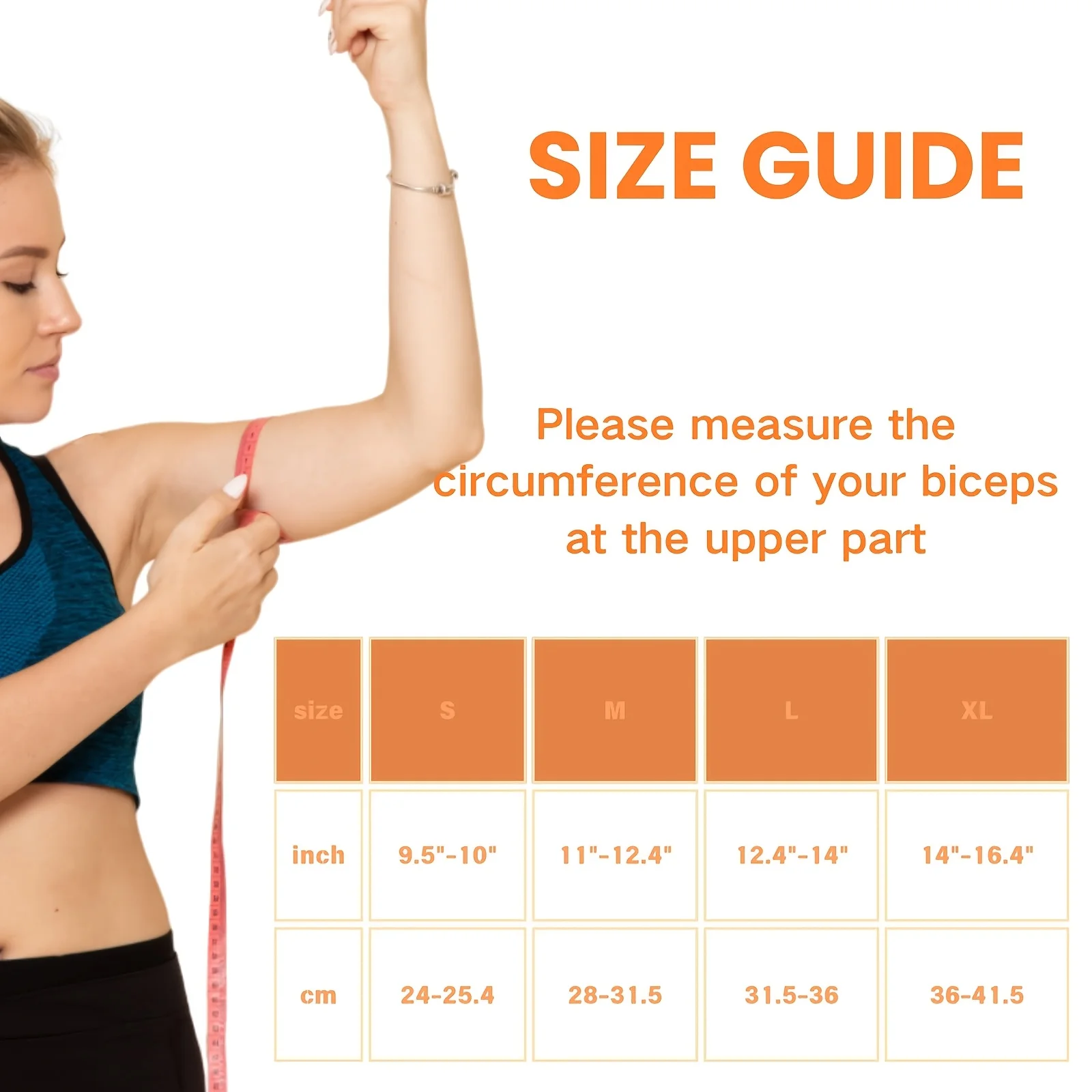 1 Pair Unisex Compression Arm Sleeves, Bicep Compression Bands, Upper Arm Compression Sleeves