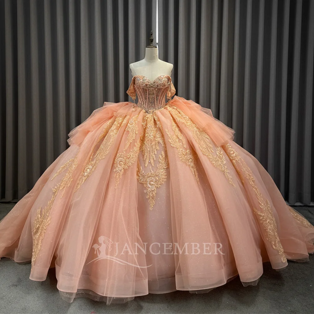 Princess Ball Gown Quinceanera Dresses Organza Formal Birthday Party Customized شارون سعيد فساتين سهره Tiered