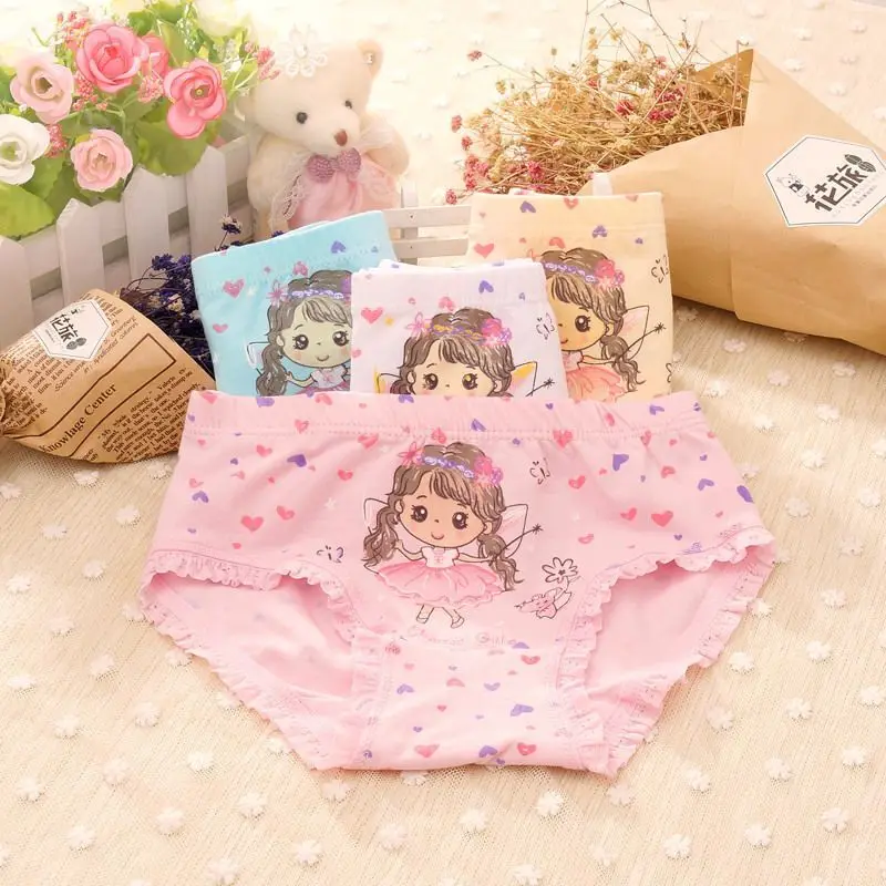 3Pc/Lot Baby Girl Cartoon Briefs Underwear Girls Panties Kids Briefs Underpants Children Underwear 3-12years