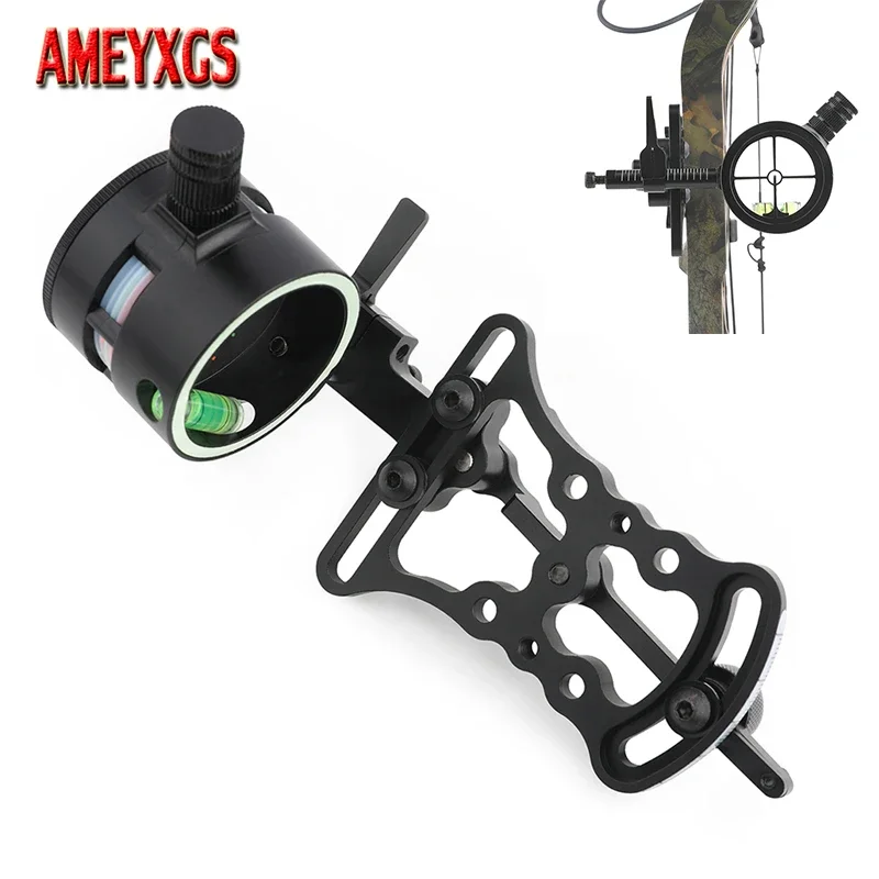 4x/6x/8x Lens Compound Bow Sight Aviation Aluminum Adjustable Pointer for Compound Bow Hunting Outdoor Shooting Accessories