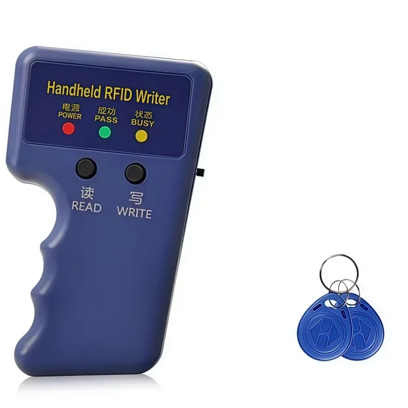 RFID Handheld Card Reader 125Khz Key Copier T5577 Badge Writer TK4100 Smart Chip Clone EM4100 EM4305 Rewritable Token Duplicator