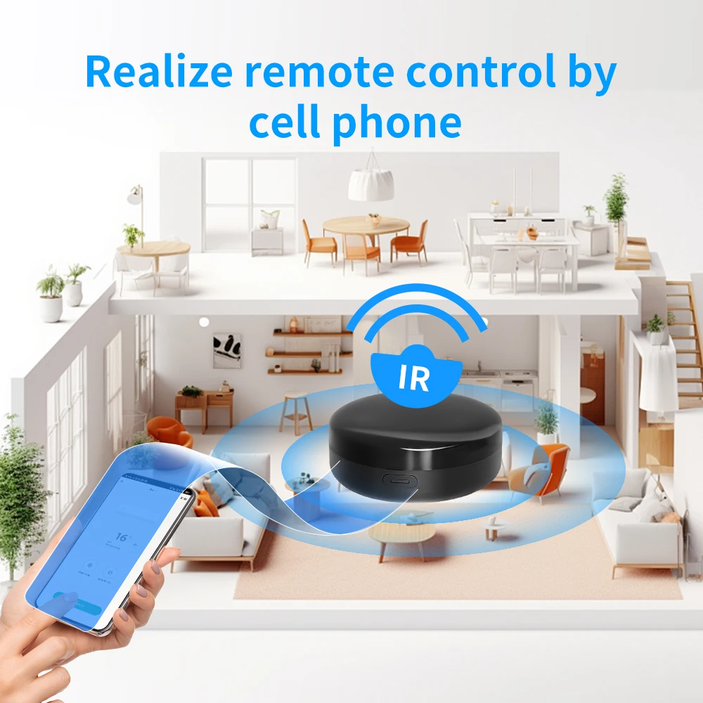 YFK Tuya WiFi Universal IR Remote Controller Smart Infrared Hub Voice Control Alexa Google Home APP Remote Control TV Air Conditioner Fan All IR Household Appliances Smart Home Automation view 5