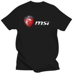 summer male tee-shirt graphic t shirts MSI Gaming Series Logo T-Shirt Custom male fashion Casual short sleeve top MAN T-SHIRT