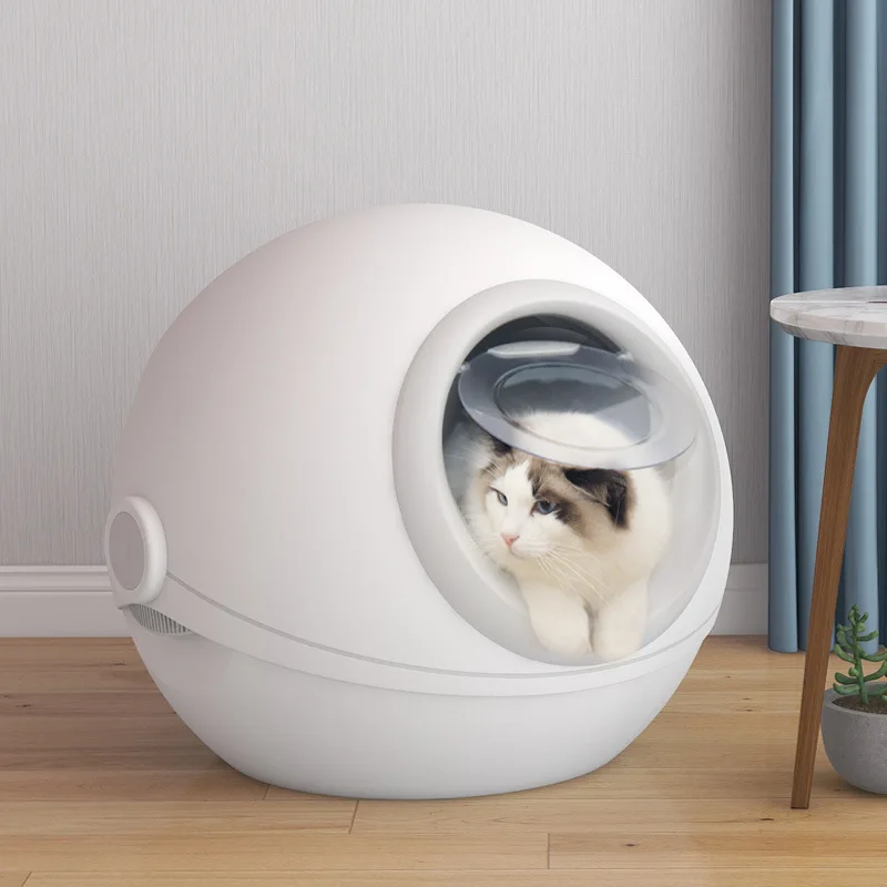 Caja de arena cerrada XL para gatos, control de olores y fácil limpiar - imagen 4