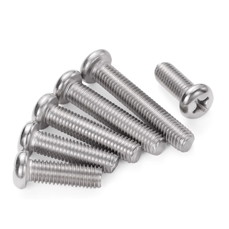 316 Stainless Steel Phillips Pan Round Head Screw M4 M5 M6 M8 Cross Pan Head Small Screws Length 6/8/10/12/14/16-100mm