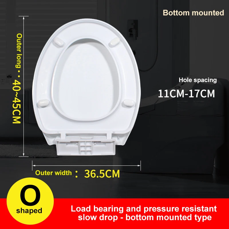 Home universal seat toilet lid with thick plate seat cushion ring to slow down U, V, O new and old accessories lid seat toilet