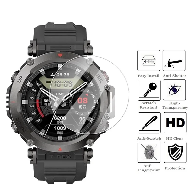 10PCS TPU Hydrogel Screen Protector for Amazfit T-Rex 2 Smart Watch HD Clear Soft Protective Film for T-REX Pro