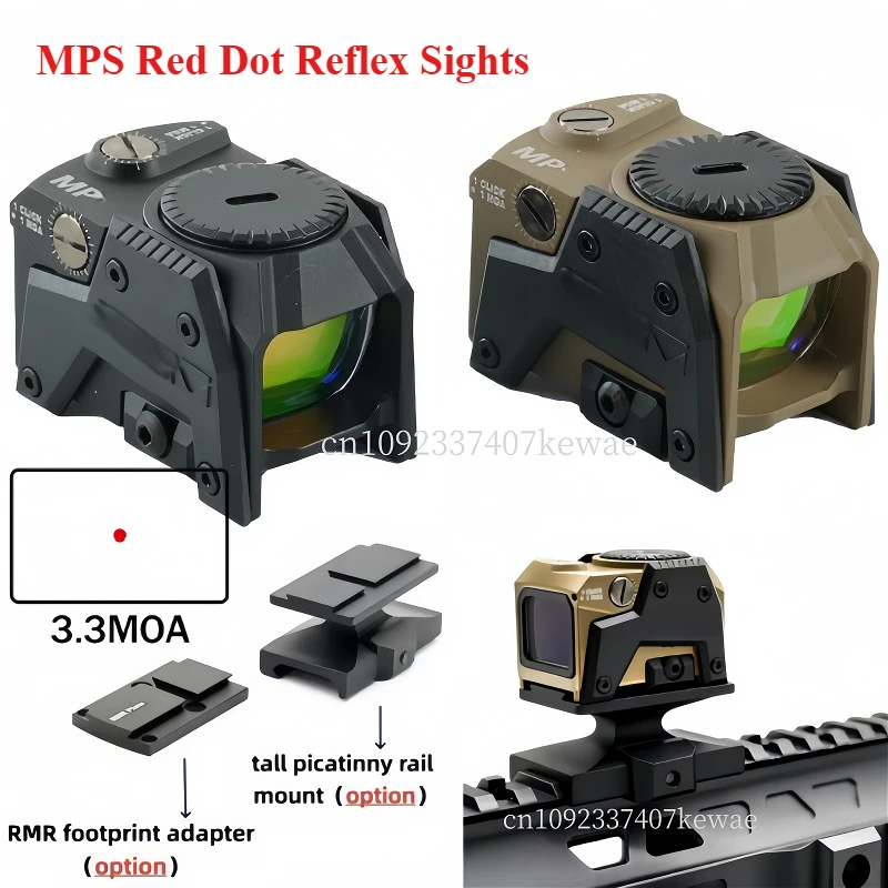 

Tactical MP* Red Dot Sight Compact Optic Reflex Hunting Scope W/Motion Awake Professional for Hunting Sight for G/ock Hunting