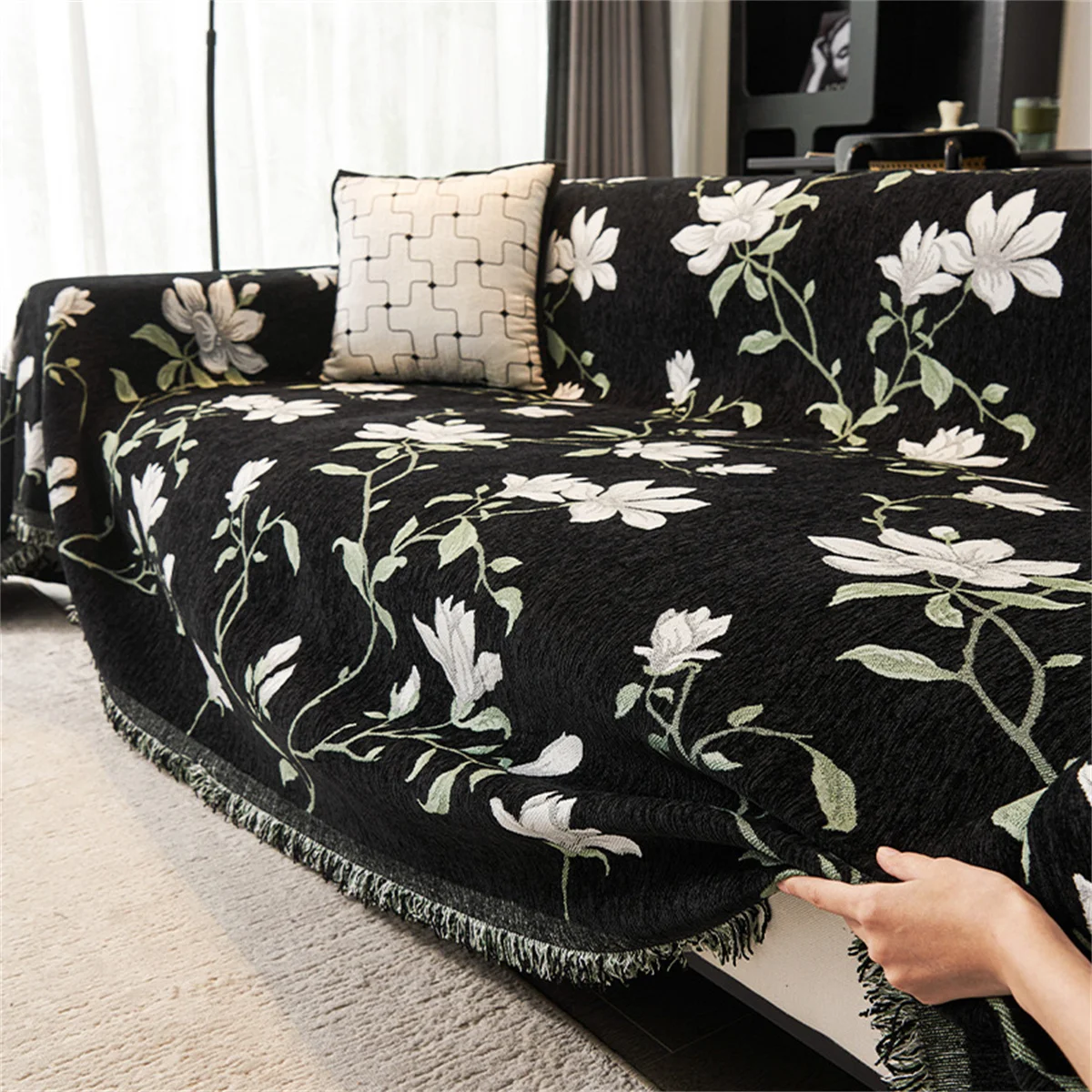 1PCS New Thicken Chenille Retro American Style Sofa Towel Sofa Cover Full Coverage Four Season Universal Home Decoration