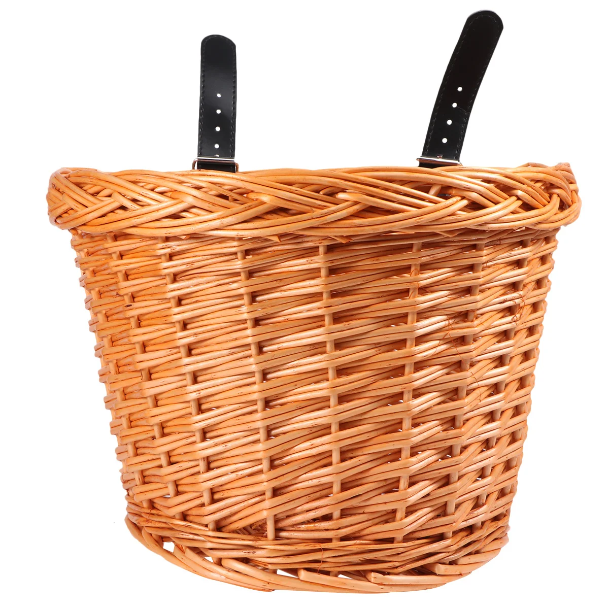 

Extra Large Front Handlebar Basket for Kids Bike Handmade Willow Wicker Storage Container Waterproof Scratch Resistant Easy to