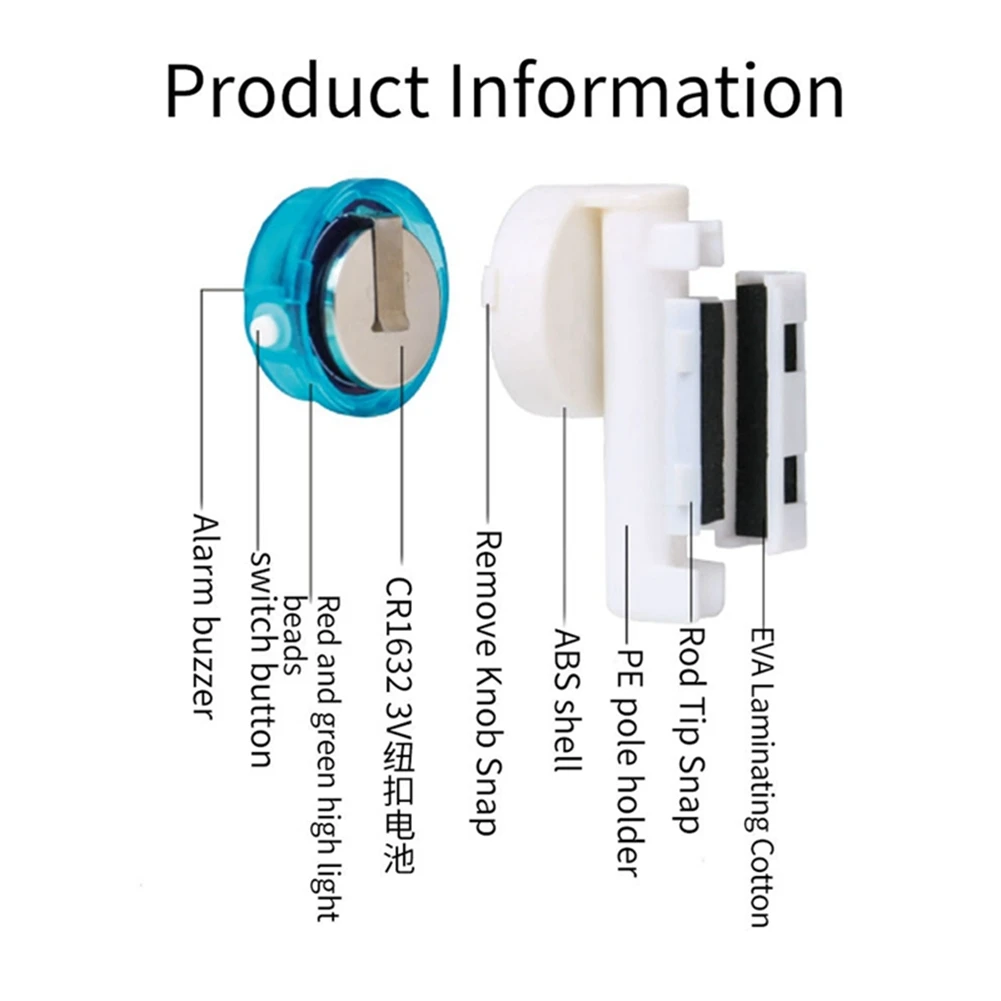 

A23I-Light Bite Hook Fishing Indicator Fishing Rod Discoloration Buzzer Alarm For Night Fishing