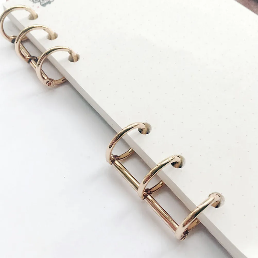 

8Pcs Lightweight Metal Binder Rings Easy Open Close Book Rings for Loose Leaf Paper Index Cards Flash Cards DIY Journal Binding