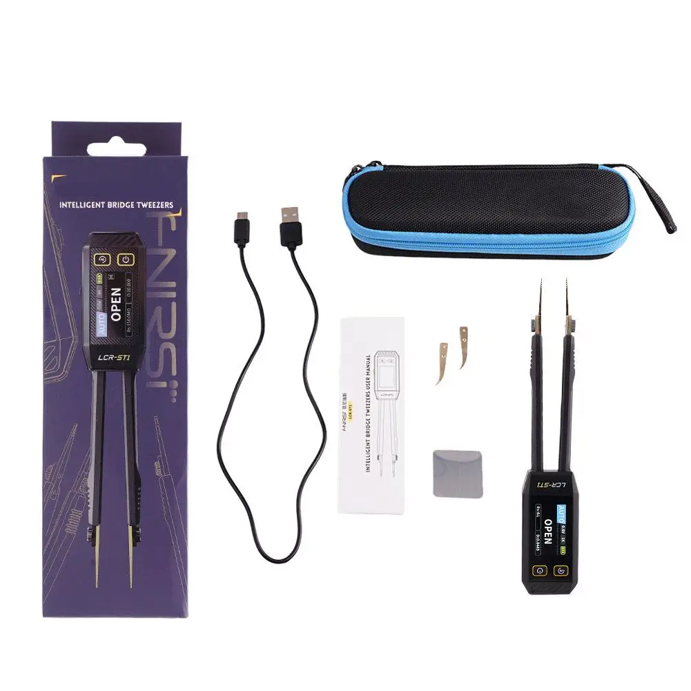 LCR-ST1 Bridge Tweezers LCR SMD Tester Resistance Capacitance Continuity Meters Diode Tools Measurement Inductance F8E7