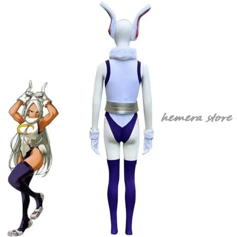 Mha Rabbit Hero Mirko Cosplay Costume sexy Anime Bnha Rumi Usagiyama Miruko Gioco di ruolo Party Cosplay Donna