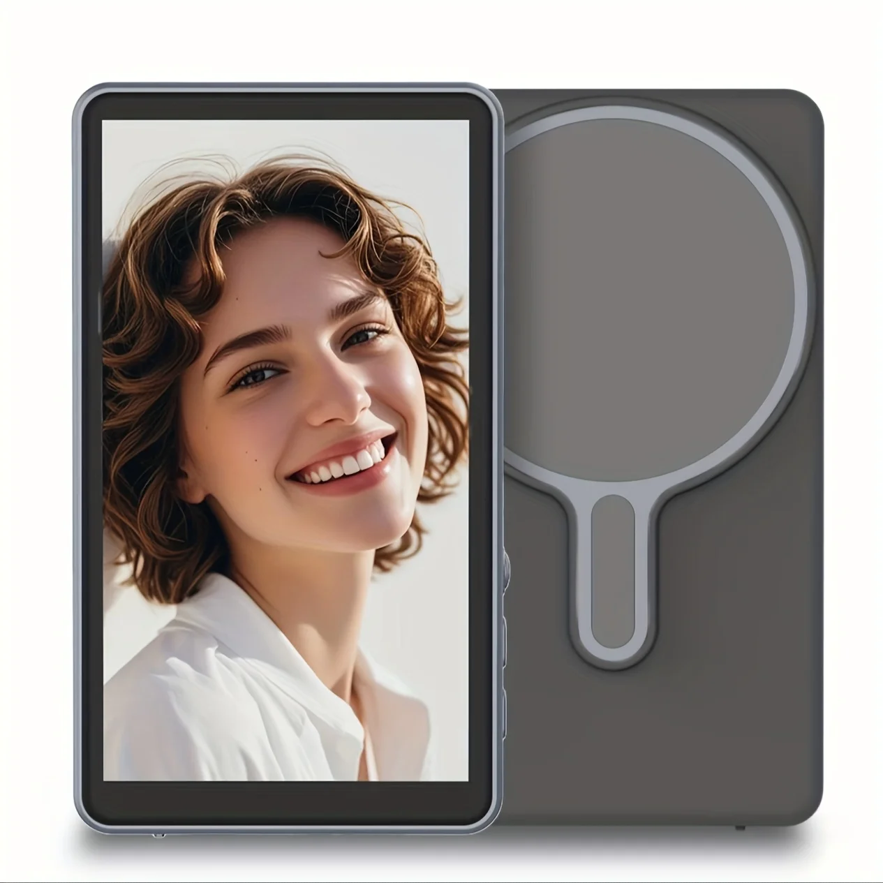 Monitor magnético para teléfono Vlog Selfie: doble potencia recargable, compatible con iOS y Android para transmisión y contenido en vivo