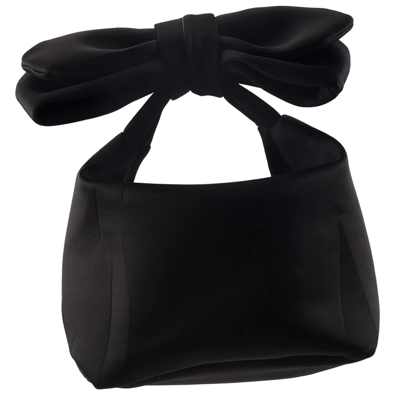 

Designer Women Handbags Bow Day Clutches Bag Ladies Evening Party Clutches Black Handbag Shoulder Bag(Black)