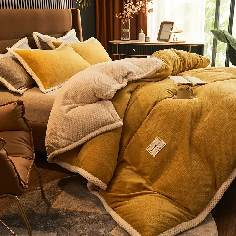 الحليب المخملية الجاكار لحاف الشتاء القابل للإزالة مريحة ودافئة Beibei بطانية مخملية طالب ومهاجع الأطفال لحاف