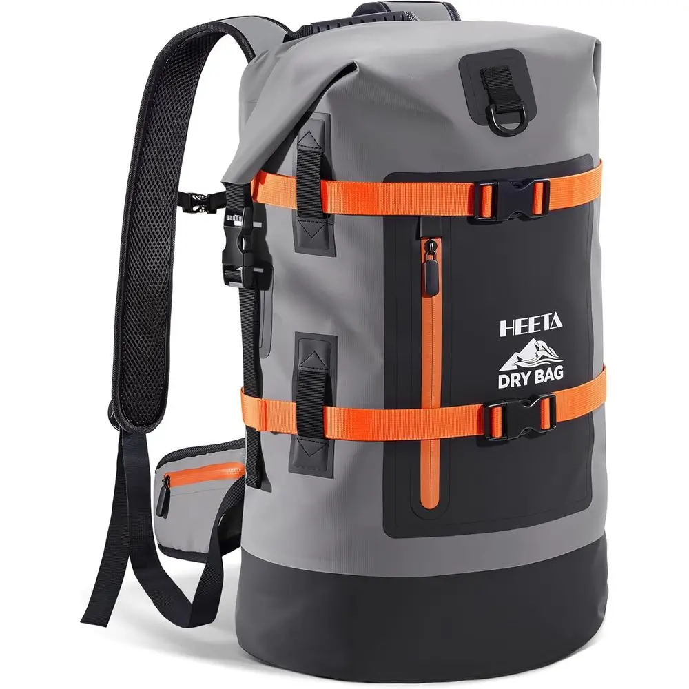 

40L Waterproof Roll-Top Backpack for Men & Women - Ideal for Hiking, Boating, Paddleboarding, Camping, Beach, and Travel